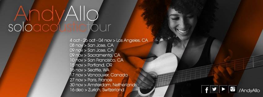 Andy Allo en concert à Paris et en Europe